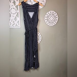 Loveappello Navy Blue Faux Wrap Dress 2x Stitch Fix